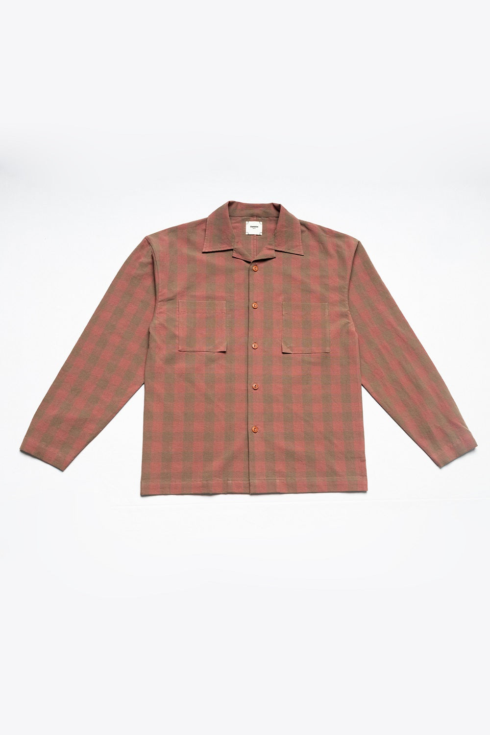 LS Vacay Shirt, in Apricot Checked