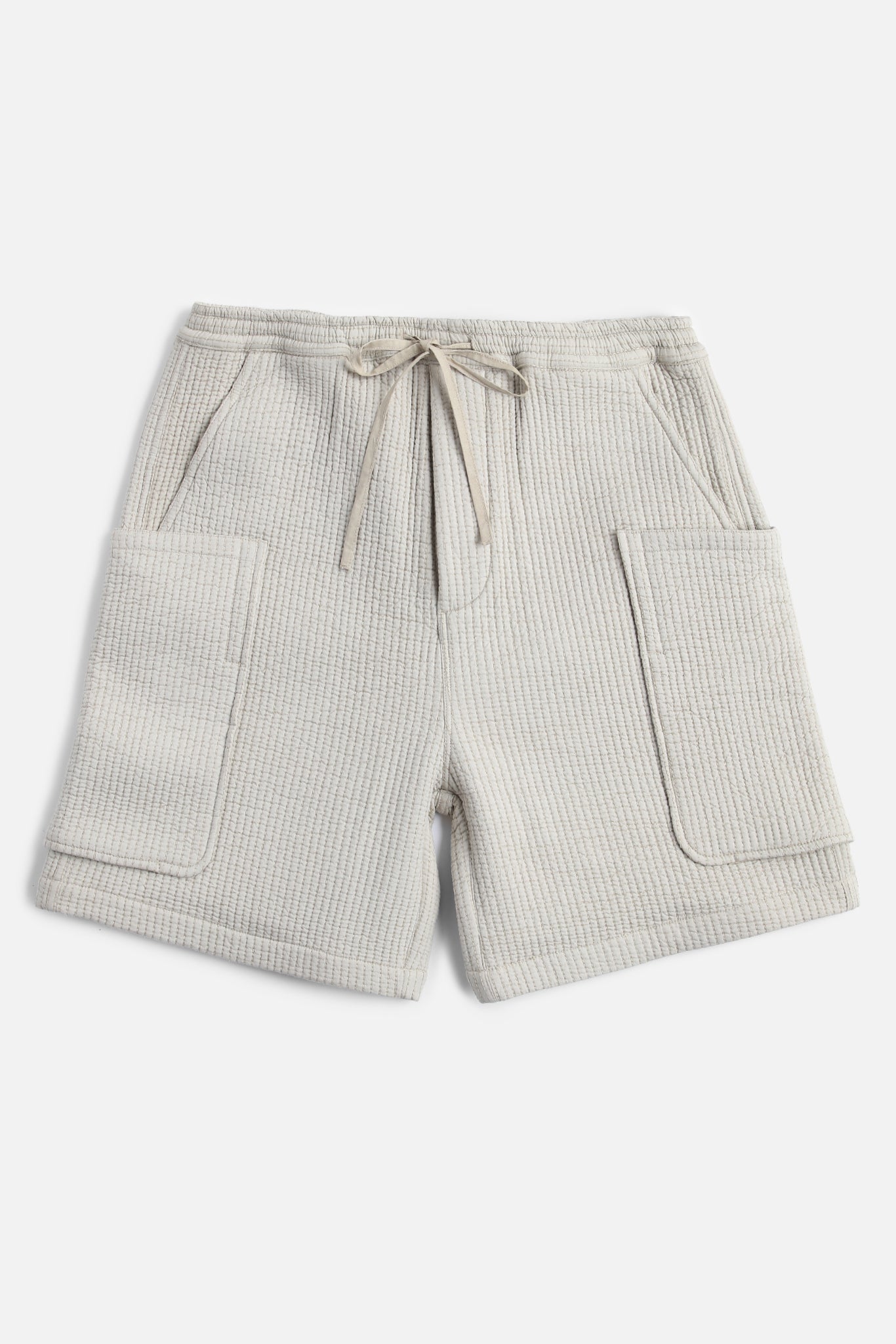 Quilted Mar Cargo Shorts, in Walnut