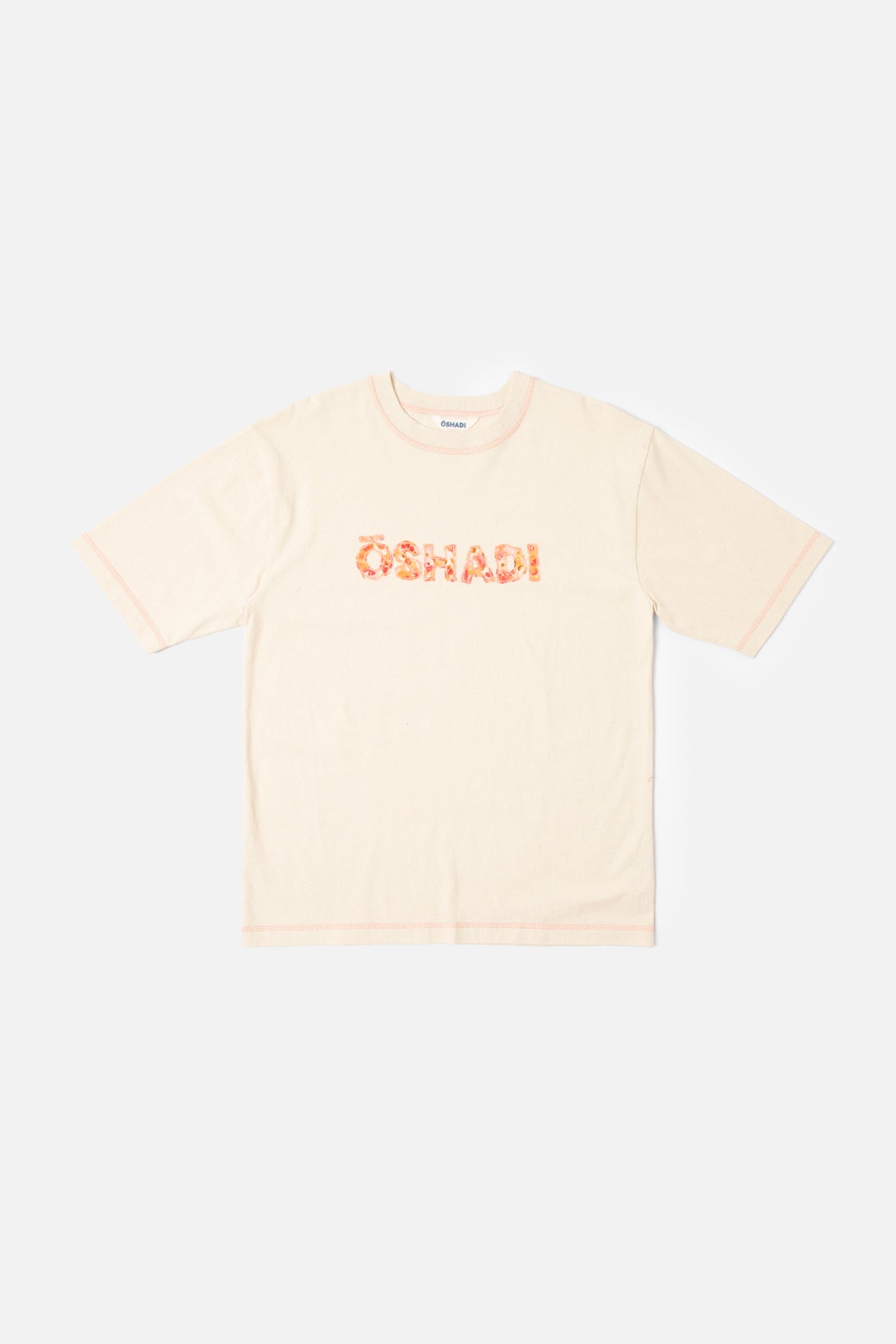 Applique Relax tee, in Ecru