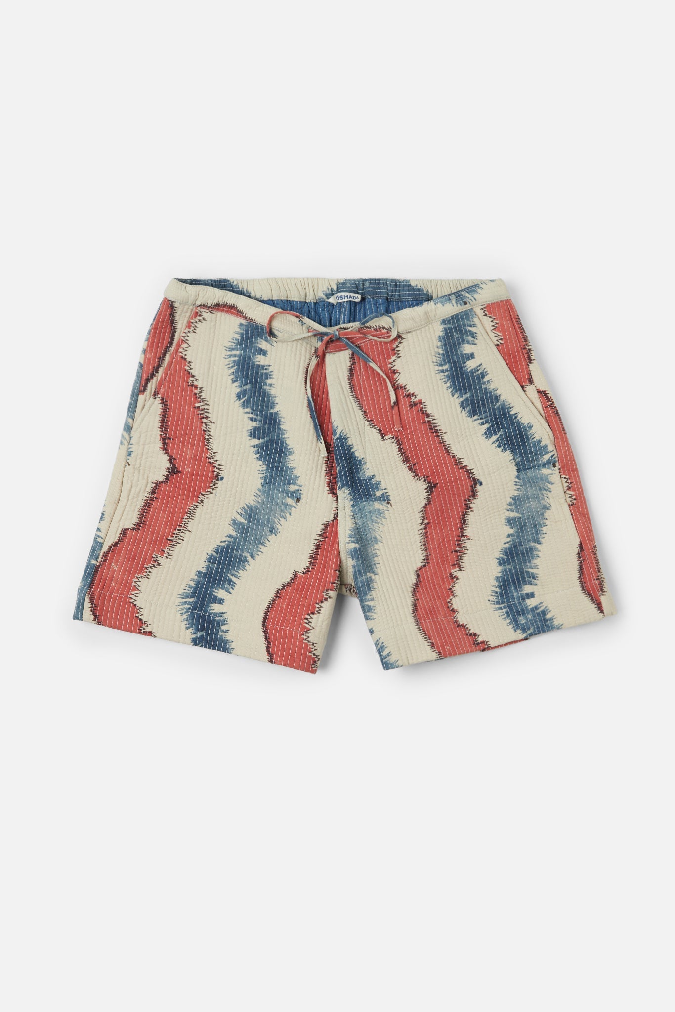 Quilted Sne Shorts, in Wave Harissa