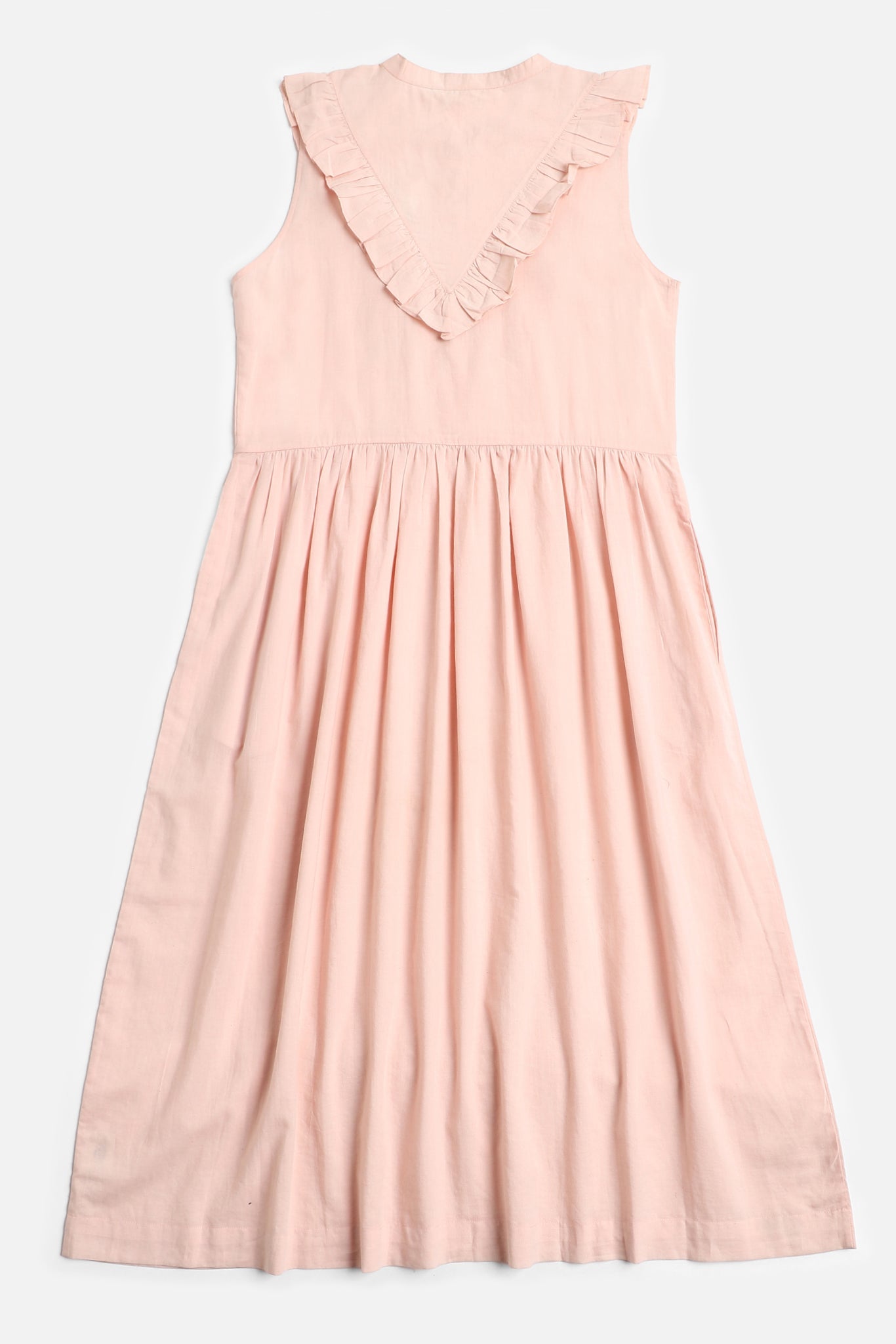 Ruffle Sleeveless Dress, in Plaster Rose