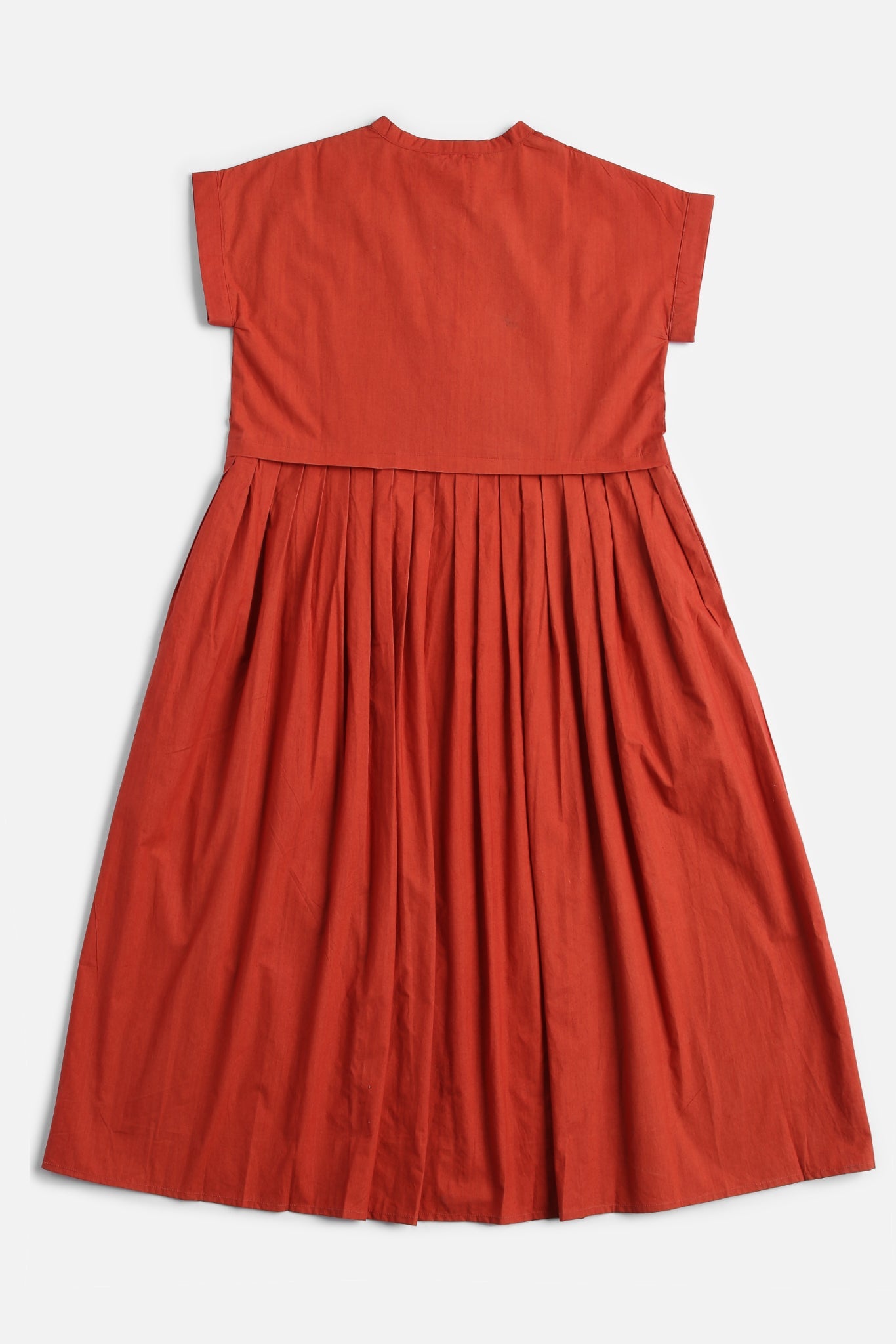Suvana Pleated Skirt Dress, in Harissa