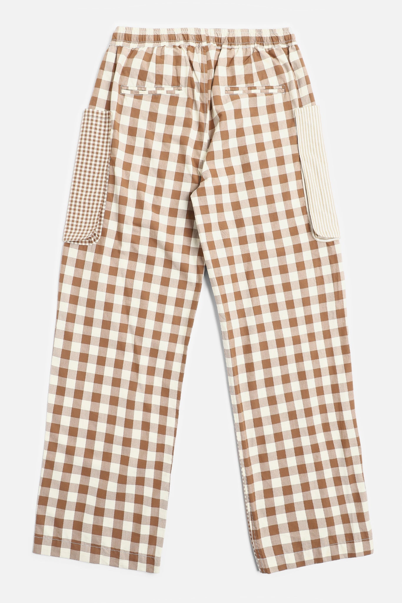 Mar Cargo Trousers, in Brown Gingham