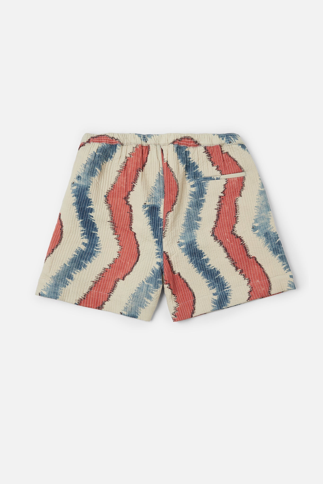 Quilted Sne Shorts, in Wave Harissa