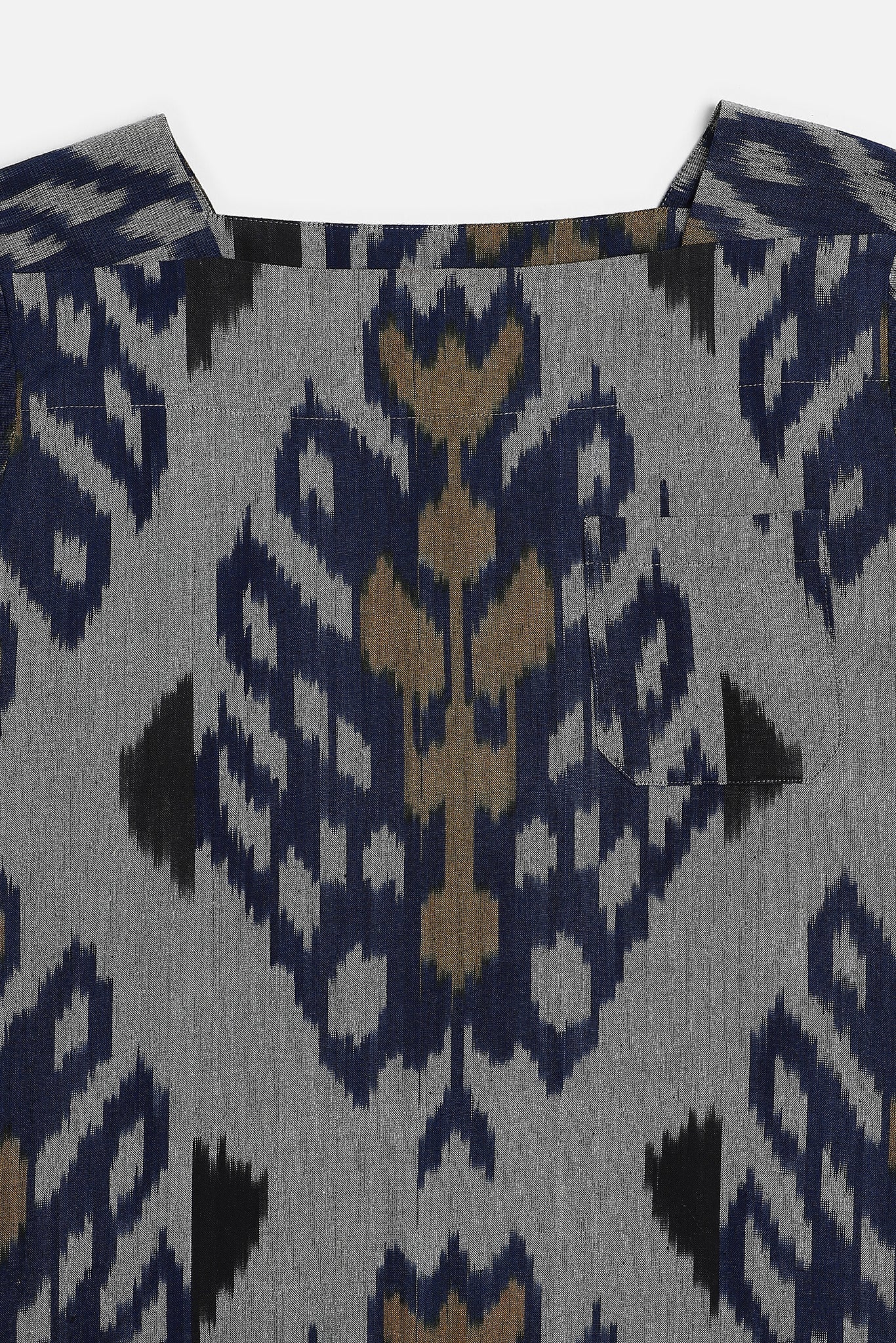 Boat Neck Top, in Mandragora Ikat