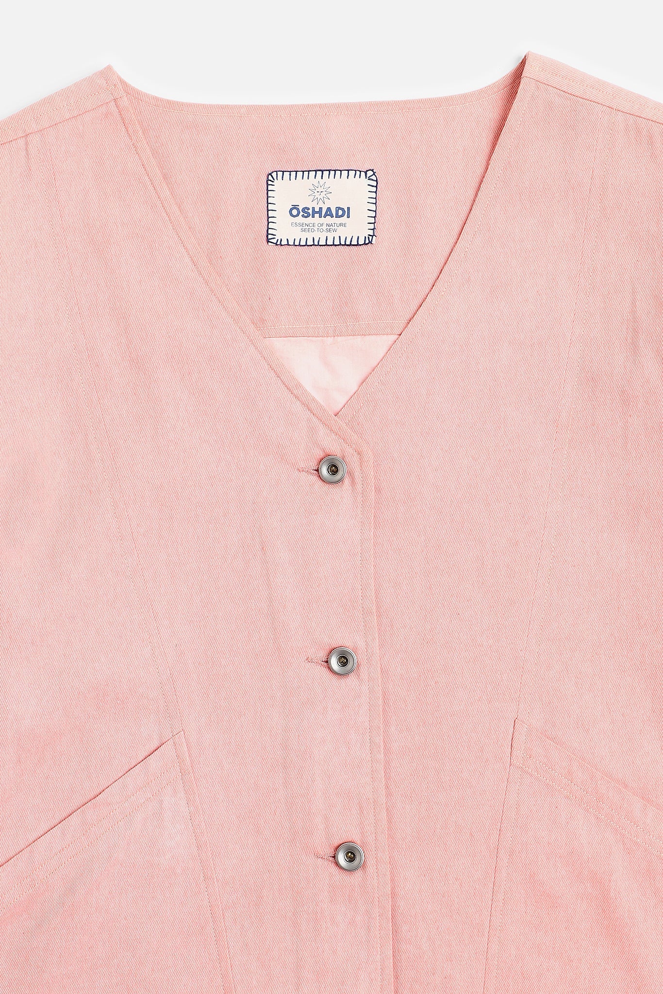 Waishu V Neck Jacket, in Plaster Rose