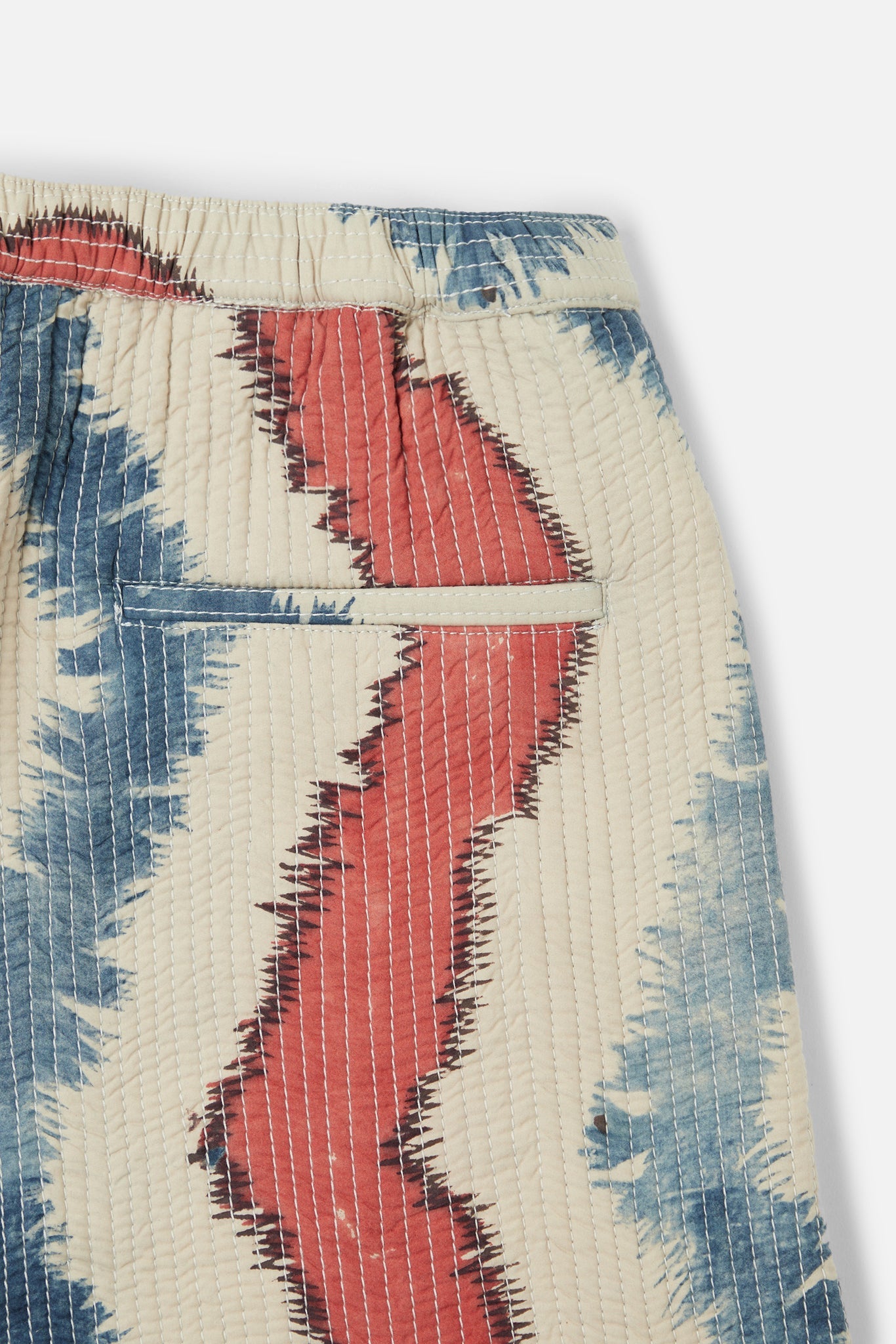 Quilted Sne Shorts, in Wave Harissa