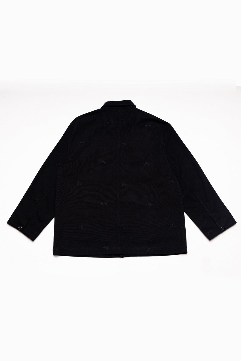 Hand-Embroidered Workwear Jacket, in Black