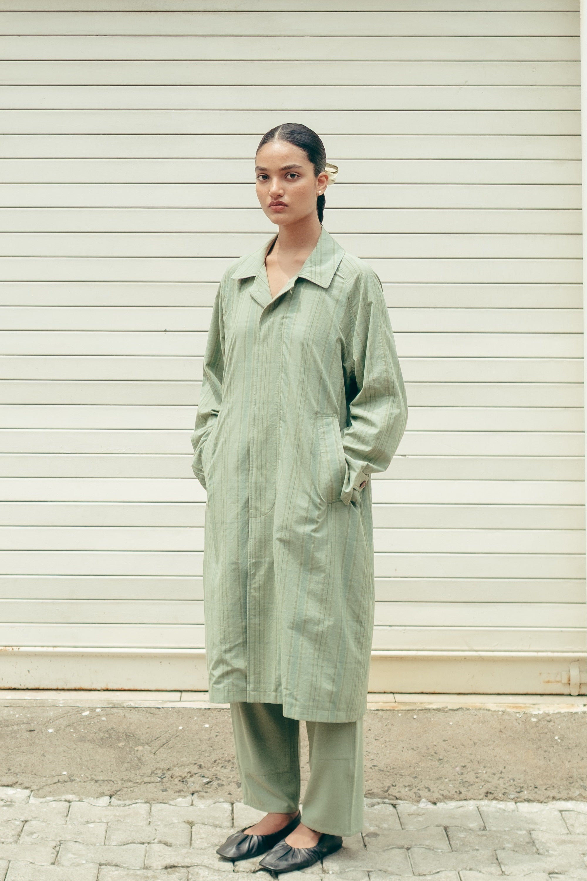 Nain Coat, in Greenstone Plaid