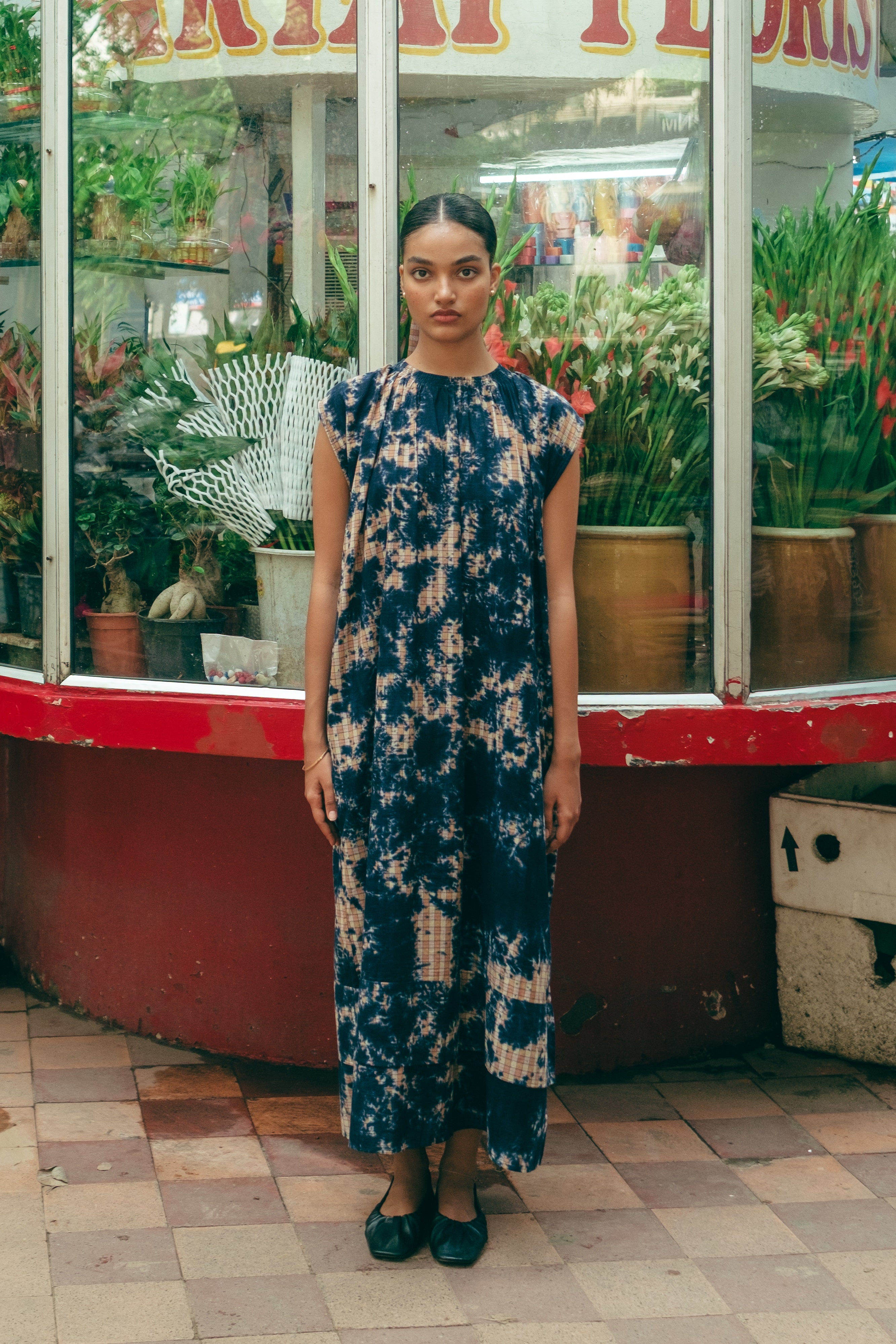 Short Sleeve Hammock Dress, in Accidental Navy