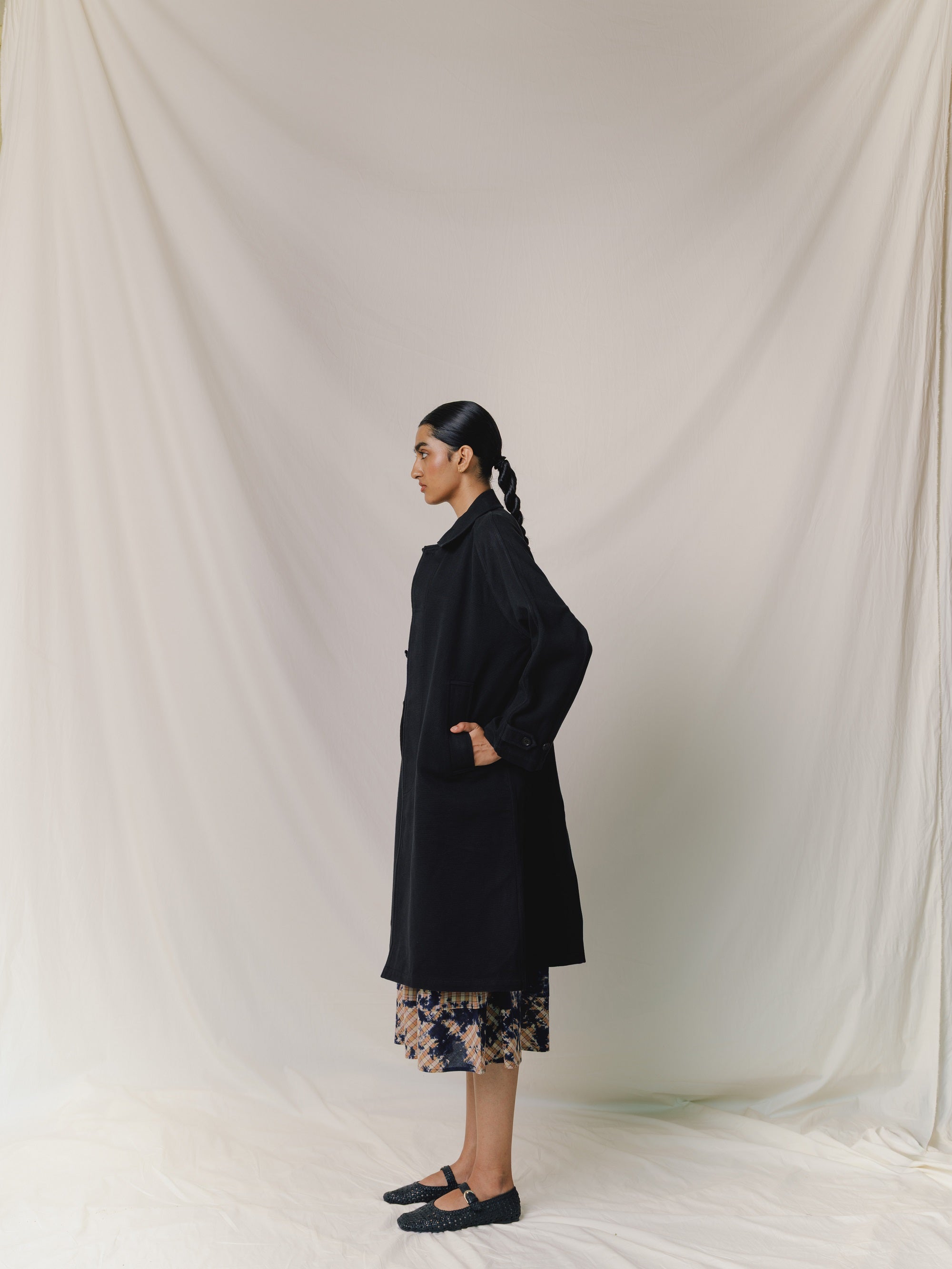 Nain Coat, in Black