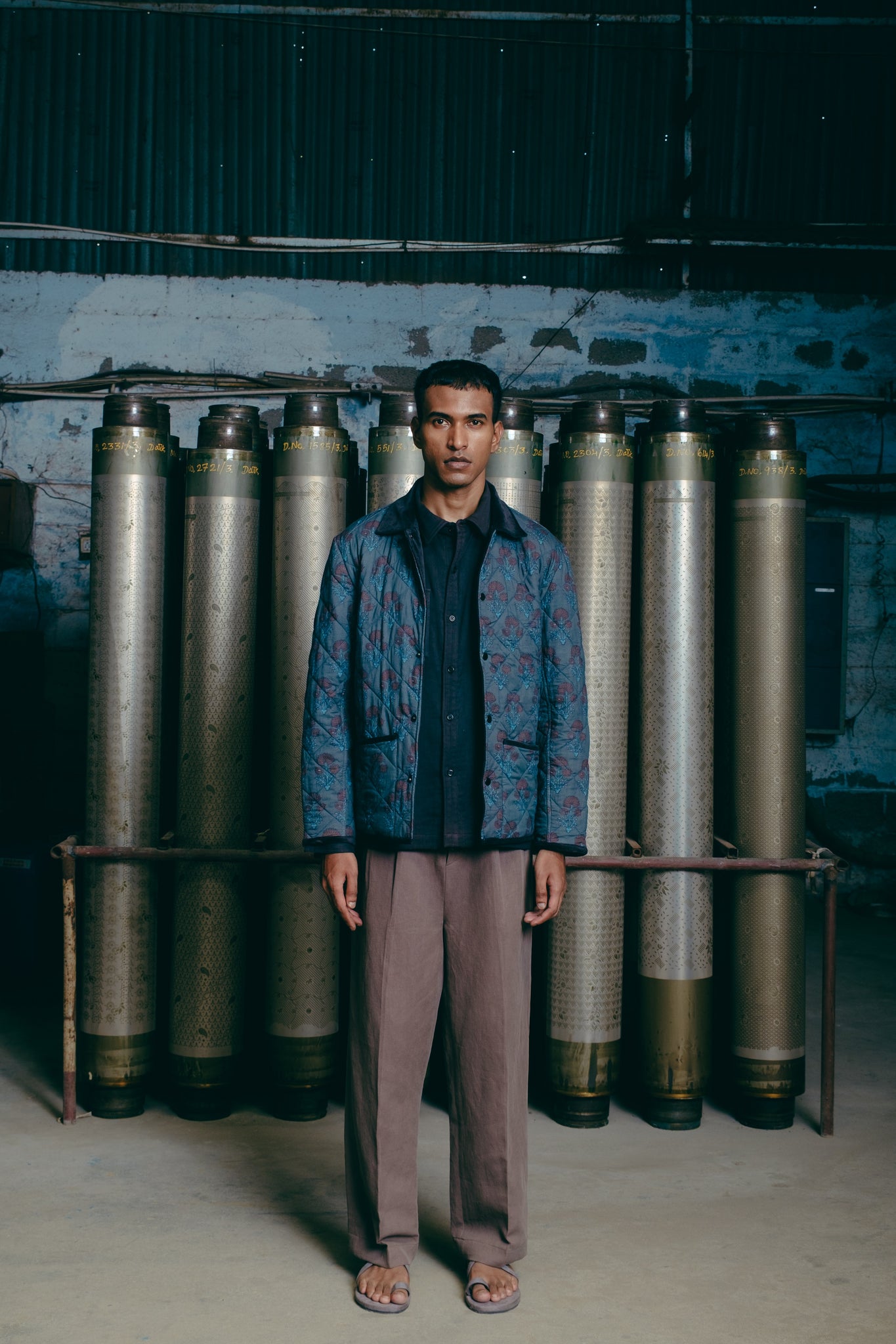 Quilted Jacket, in Indigo