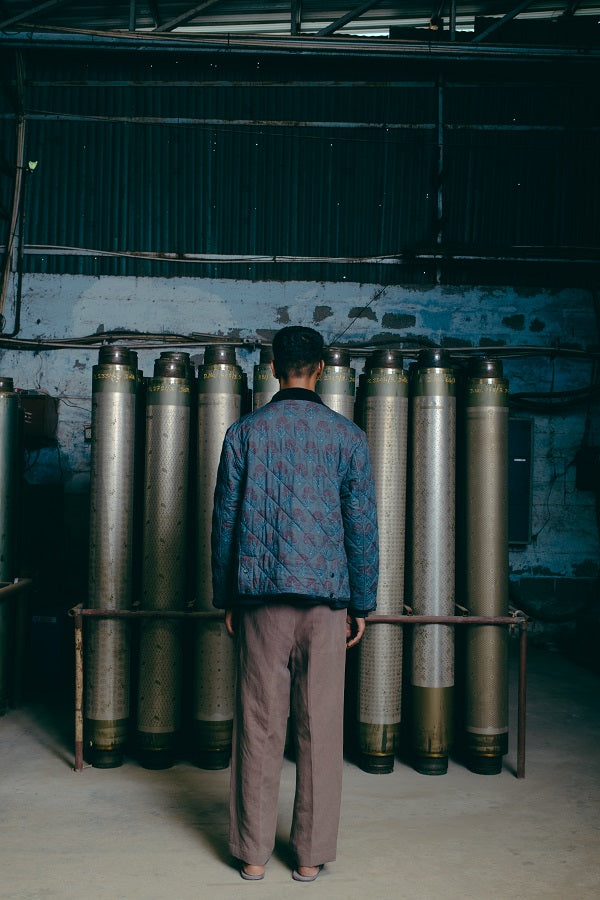 Quilted Jacket, in Indigo