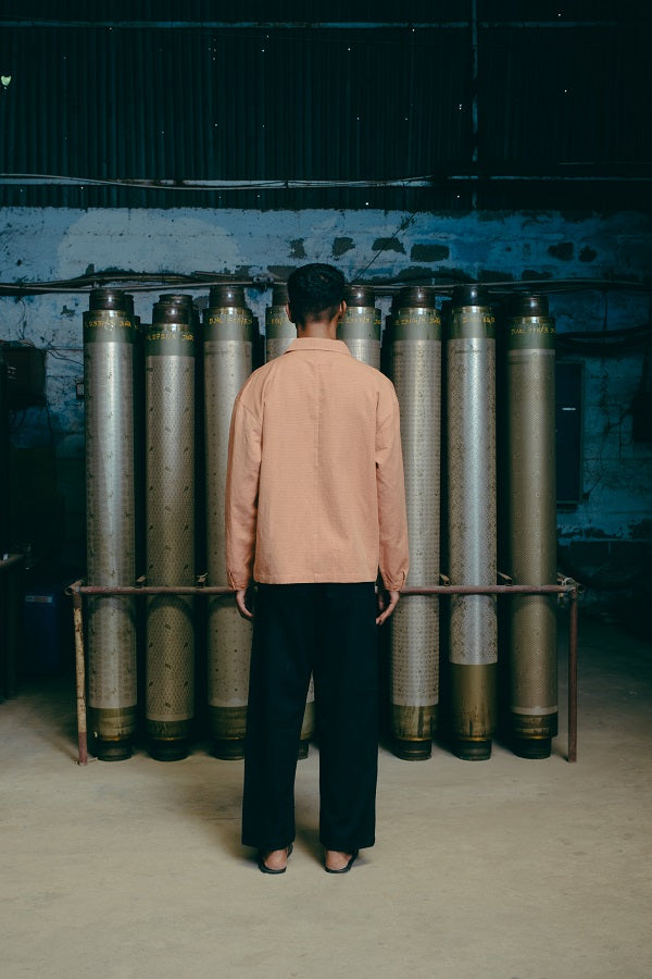 LS Vacay Shirt, in Apricot Stripe