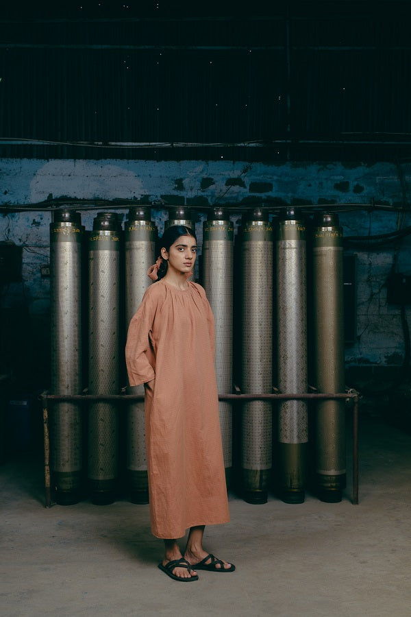 Hammock Dress, in Apricot Stripe