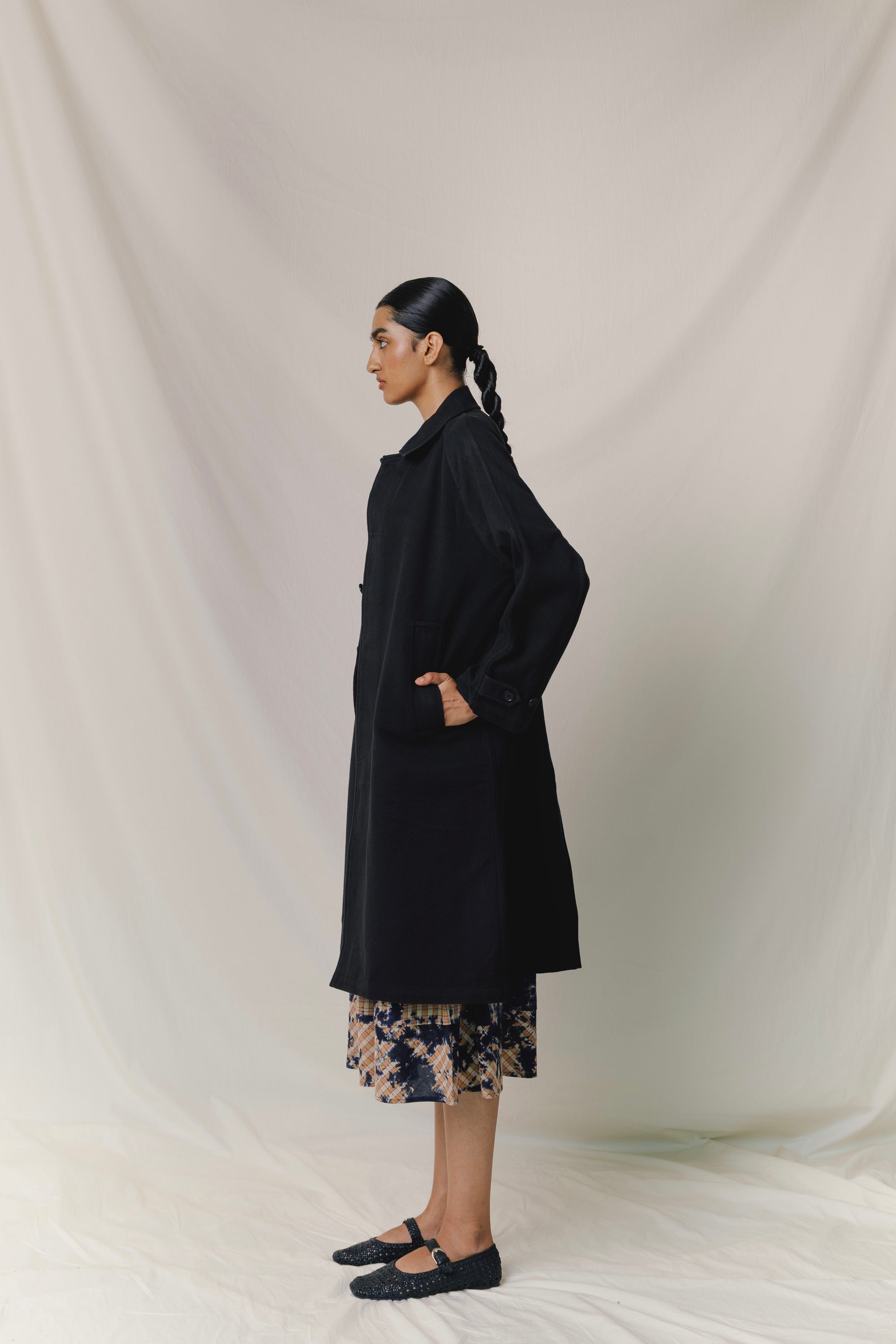 Nain Coat, in Black