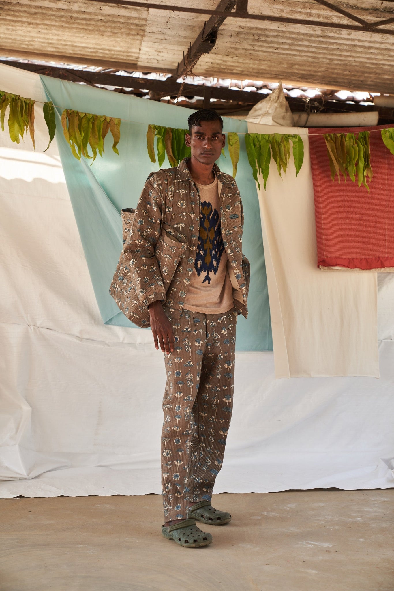 Quilted Disfarmer Trouser, in Lotus
