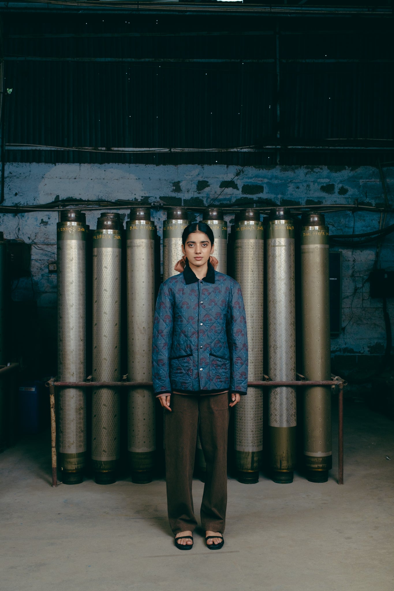 Quilted Jacket, in Indigo